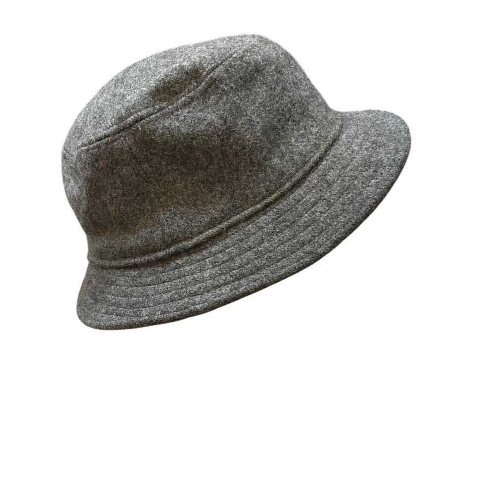 Vtg Filson Custom Made Wool Packer Hat Charcoal Gray Large Bush Fedora USA